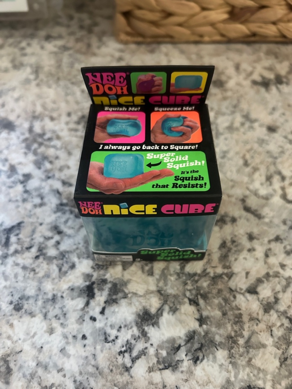 NeeDoh Nice Cube Blue Schylling Squishy Fidget Needoh Toy